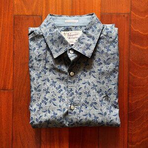 Original Penguin Heritage Slim Fit Floral Button Down Shirt Mens M